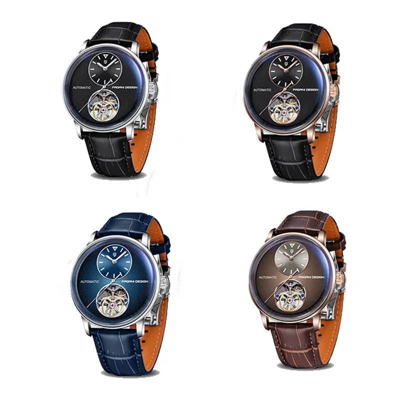 Pagani Design Automatic TourbillonLeather Men's Watch- PD-1796